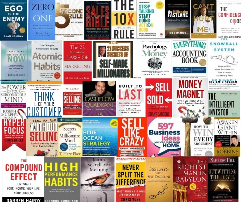 Business & Sales eBooks - 10X Rule, Zero to One, Sales Bible